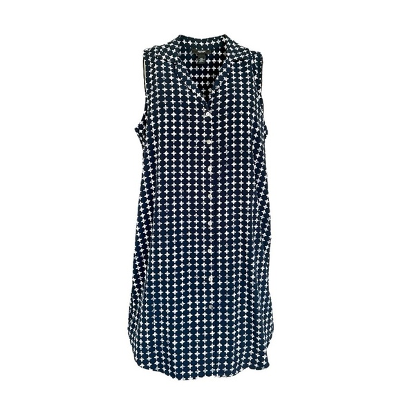 ALFANI, NWOT, WOMENS SLEEVELESS, BUTTON FRONT,  SHIFT DRESS. SIZE 12P - Picture 2 of 6